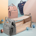 Foldable Large Capacity Baby Storage Diaper Bag 3 In 1 Diaper Bag Changing Station Backpack Diaper Outdoors